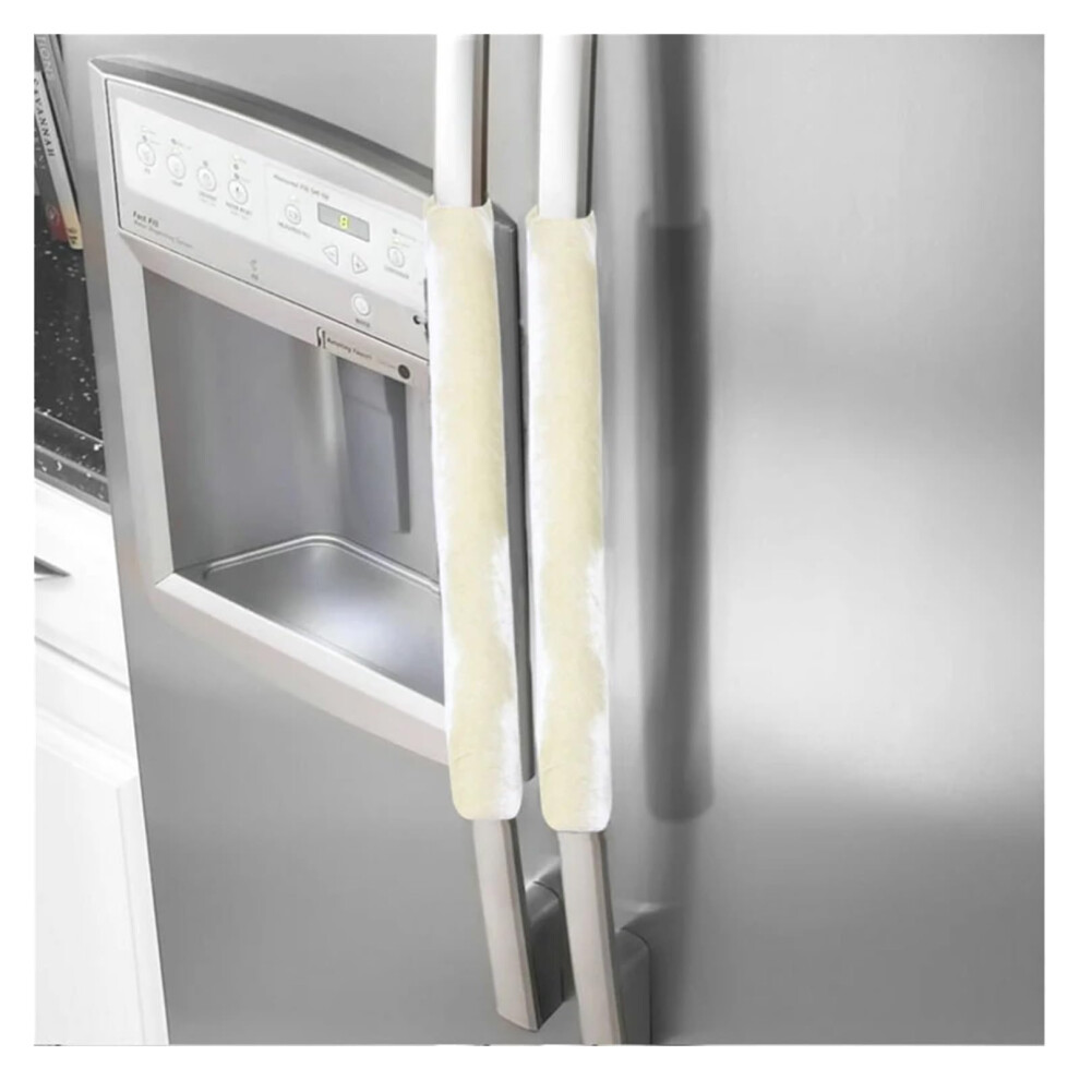 Door Fridge Knob Cover 2 Pair Antiskid Refrigerator Door Handle Protector Gloves White Kitchen Appliance Wrap-image-OPC-PKB6X7Y-NEW