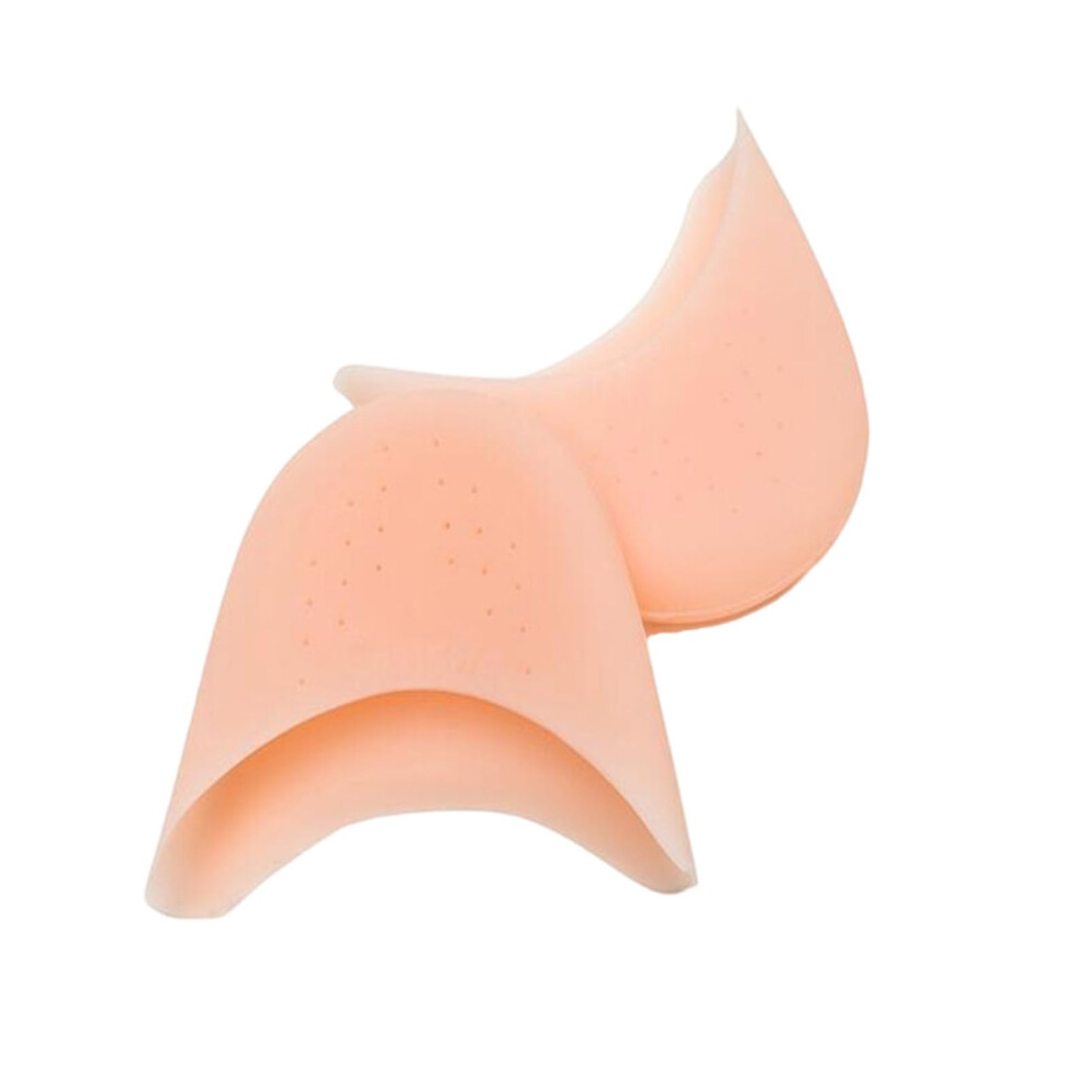 White Silicone Gel Toe Caps For Ballet Pointe Dance Shoes, Soft Breathable Toe Pads Protector, /Skin Color