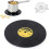 Dessous de plat disque vinyle Pot Coasters - Noir - Diamètre 15 cm 1