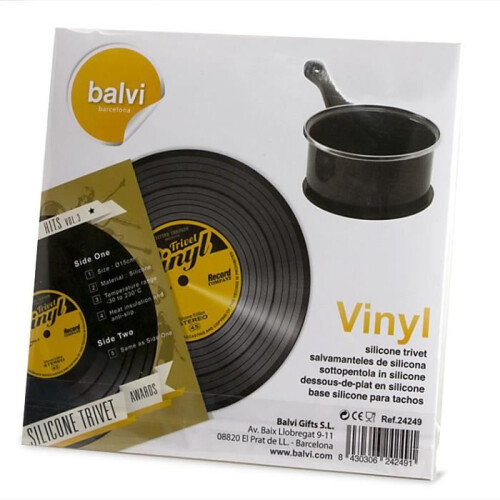 Dessous de plat disque vinyle Pot Coasters - Noir - Diamètre 15 cm 1