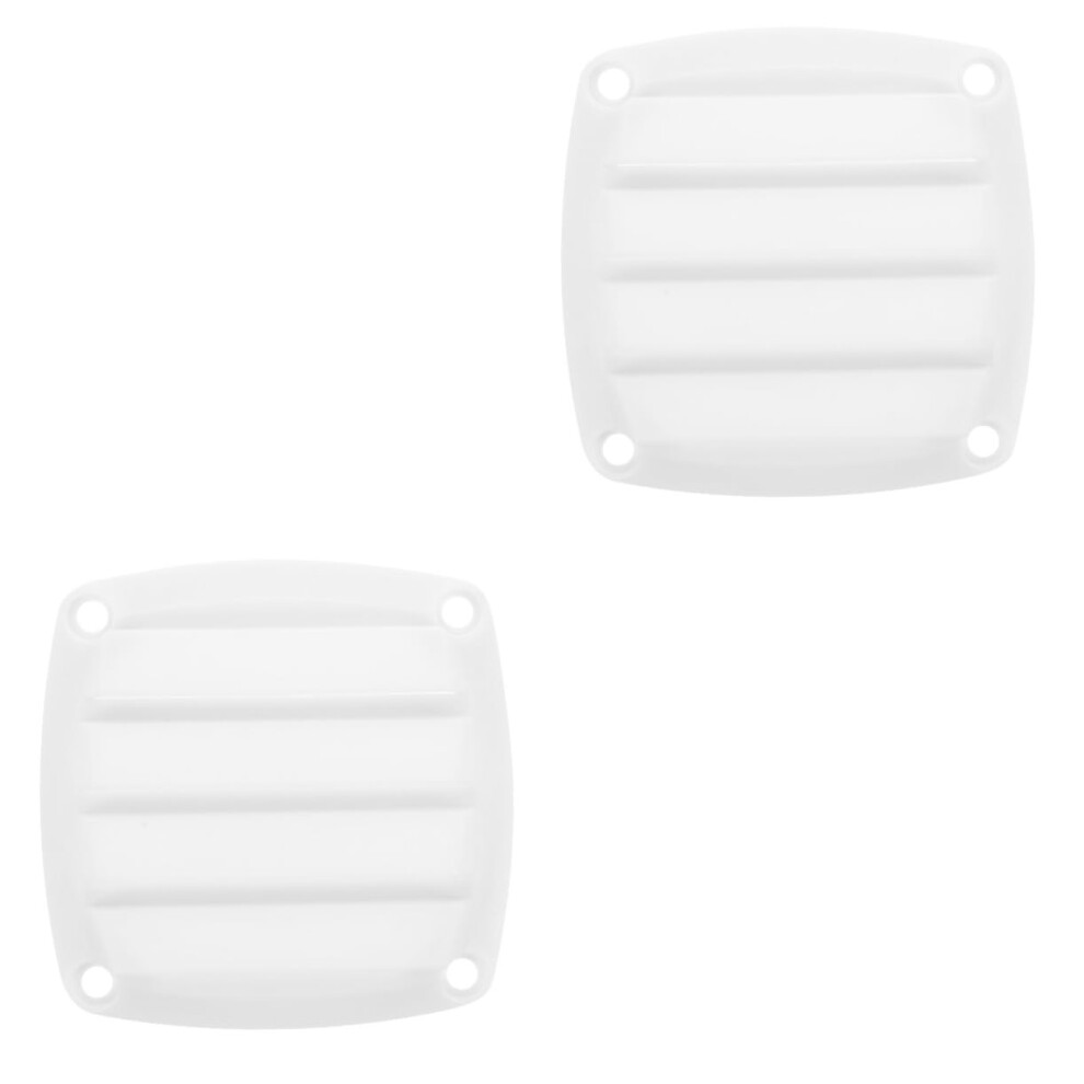 Louvered Air Vent Cover 2Pcs Decorative Grille For Boat Yacht Rv Trailer 8.30X8.30x1.50cm White 6447073377457