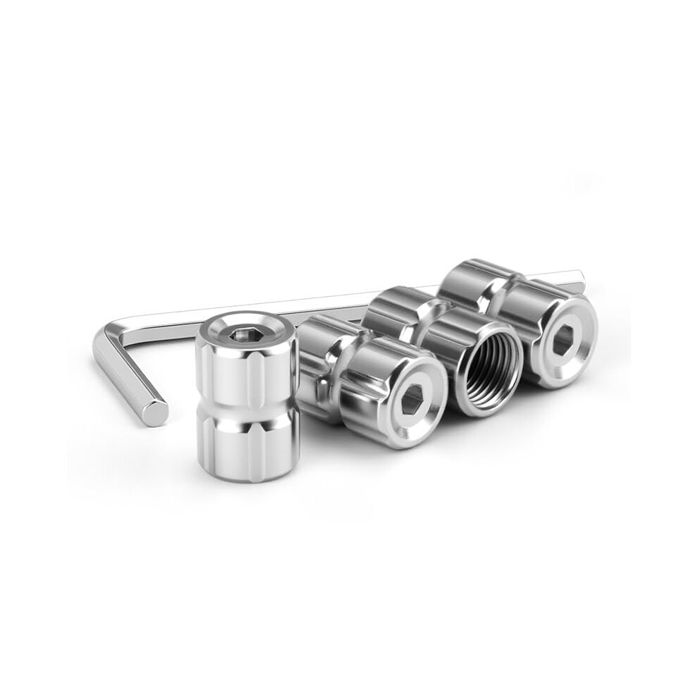 Tire Valve Stem Caps For Cbr 150 2007-2023, Dustproof Tyre Valve Covers With Spanner, Anti-Theft Accessories Silver 6447073377907