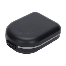 Waterproof Black Hearing Aid Case, Portable Drop-Resistant Storage Box