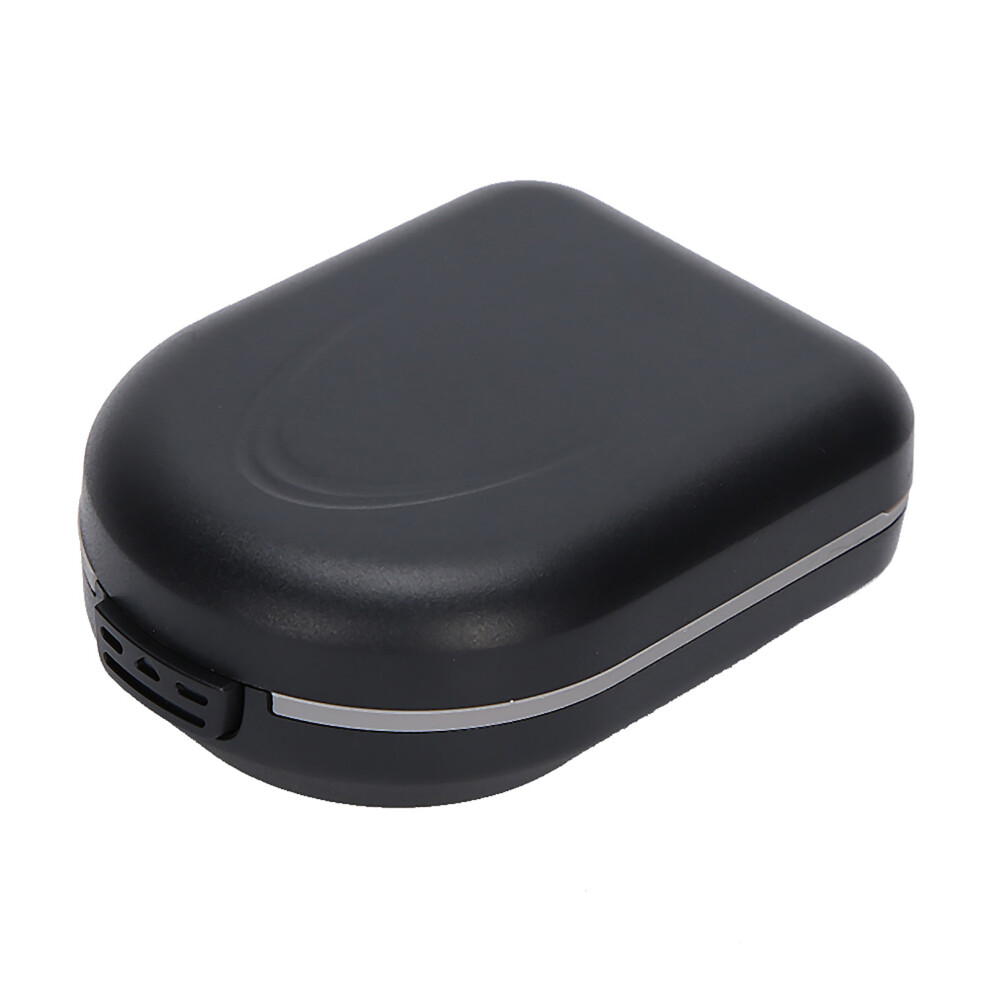 Waterproof Black Hearing Aid Case, Portable Drop-Resistant Storage Box