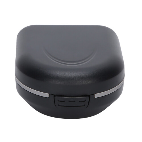 Waterproof Black Hearing Aid Case, Portable Drop-Resistant Storage Box 2