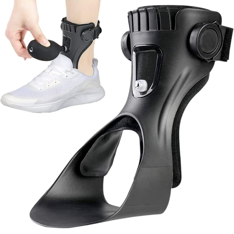 Drop Foot Brace with Inflatable Airbag - Adjustable Support Stabilizer for Hemiplegia Recovery After Stroke