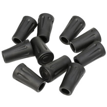 Hiking Tube Tips - 10 Durable Shock Absorber Trekking Pole Feet Sleeves for Men and Women, Replacement Cane Accessories