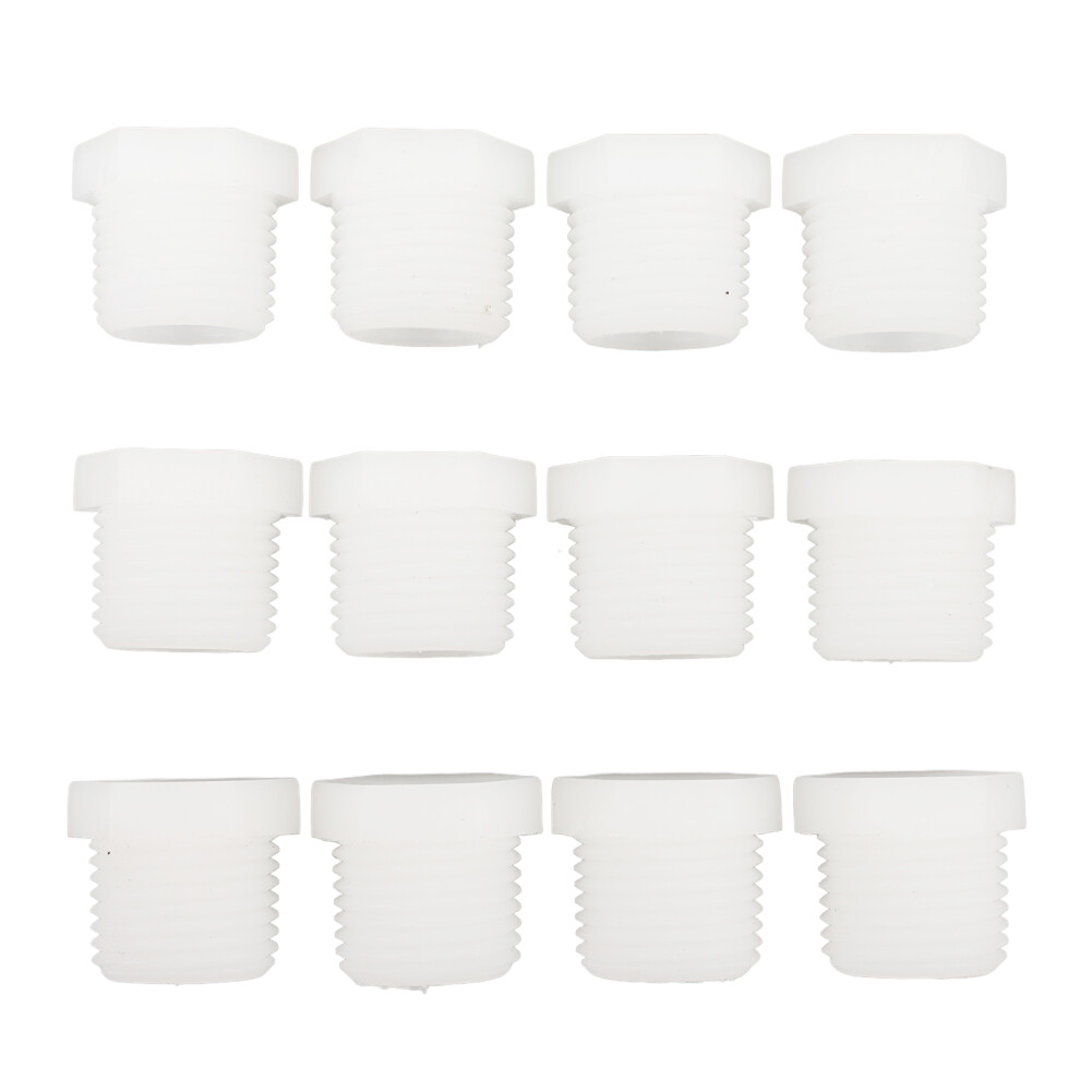12Pcs Rv Water Heater Drain Plug Kit 1/2 Inch White 8320539779614