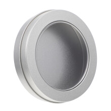 Food Grade Airtight Biscuit Jar Storage Tinplate Case with Window for Home and Office Organizer, 1.5L Capacity