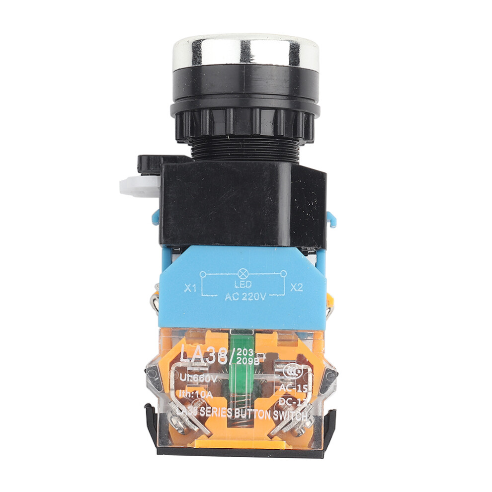 Self Locking Push Button Switch With Led Red/Light