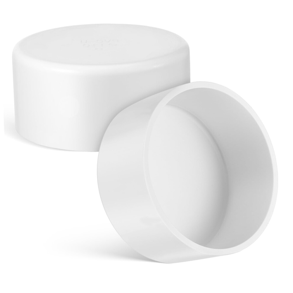 Pvc Pipe End Caps 2Pcs Set, Durable Water Pipe Plugs For Drainage Plumbing Systems, Easy Installation For Home And Industrial Use 6447073382987