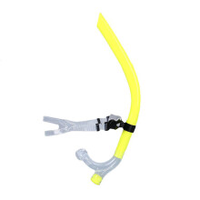 Flexible Silicones Snorkels Tube for Diving and Freediving with Ergonomic Yellow Mouthpieces Professional Swimming Accessories