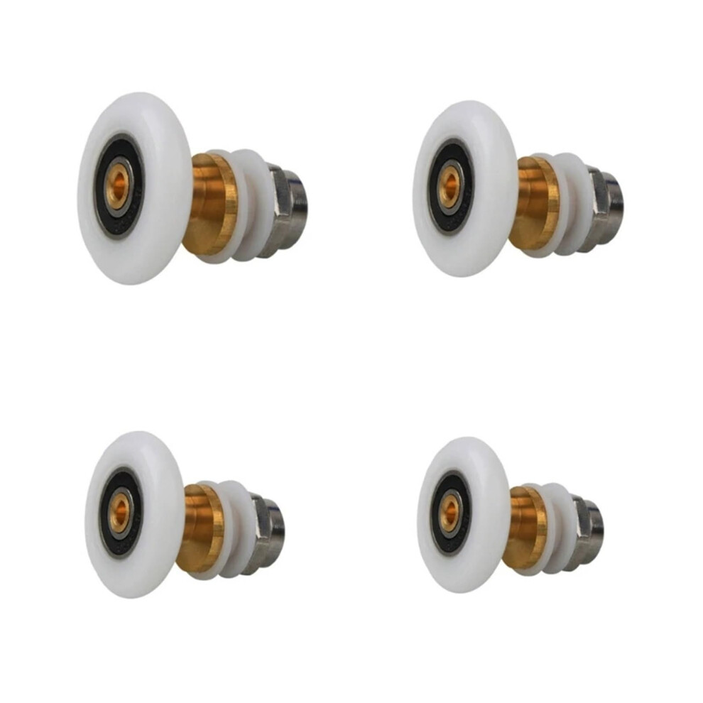 Door Roller Guide Wheel - 2 Pcs 27Mm Nylon Copper-Core Shower Door Pulleys Replacement Wheels For Sliding Glass Doors 6038364071675