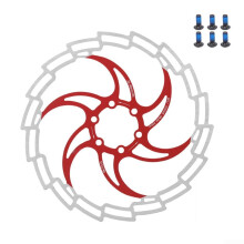 Stainless Steel 180mm Bike Disc Brake Rotor for 6 Hole Mount with 6 Bolts, Red for Enhanced Stopping Power