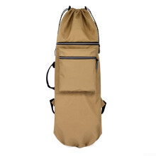 Longboard Carry Bag Waterproof Khaki Design with Comfortable Double Shoulder Straps for Standard Size Longboards