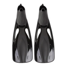 Swim Fins Adult | Black Travel Size Snorkel Fins Set for Beach Pool Diving Training Gear Shallow Deep Water Activities S