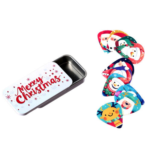 10 Pcs Guitar Picks Storage Box Merry Christmas Pattern Guitar Pick 2