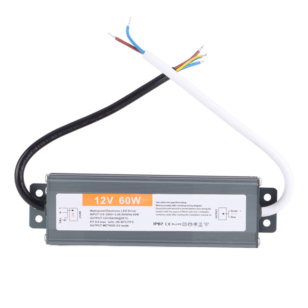60W UltraThin Waterproof Power Supply LED Power