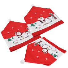 Weihnachtsstuhlüberzüge-Set 3 Stück 23,2 x 19,7 Zoll Xmas-Dekor Schneemann