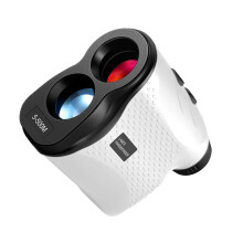 Golf Rangefinder with Slope Function, 6X Magnification, 4 Modes, Battery Powered, 500M Range, Black and White