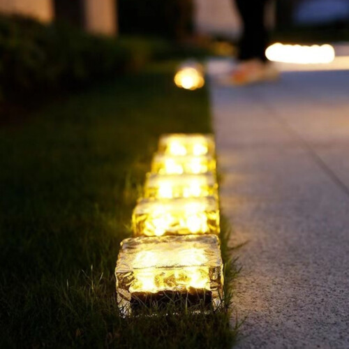 5 Pcs Solar Glass Brick Light Lights LED Landscape Light 1