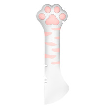 Dog Can Spoon Silicone Pet Food Scoop and Can Opener for Cats and Dogs, Safe Handle, White Color