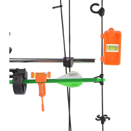 Archery Level Compound Bow Tuning Mounting String Level Combo with Plastic Arrow Nock, Orange Hunting Accessory 2