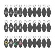 30 Pack Motel Keychain Blank Vintage Key Tag Label Vintage Hotel Keychain Sublimation Decorative Bl-haoyi