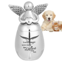 Pet Urns for Dogs Ashes Small Keepsake Cremation Urn Pendant Jar Wing Design Handmade Memorial Keepsake for Pet Ashes