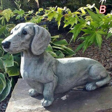 (B) Dachshund Statue Garden Decor Resin Crafts Dog Lover Gift Sculpture Patio Lawn Courtyard Home Decoration
