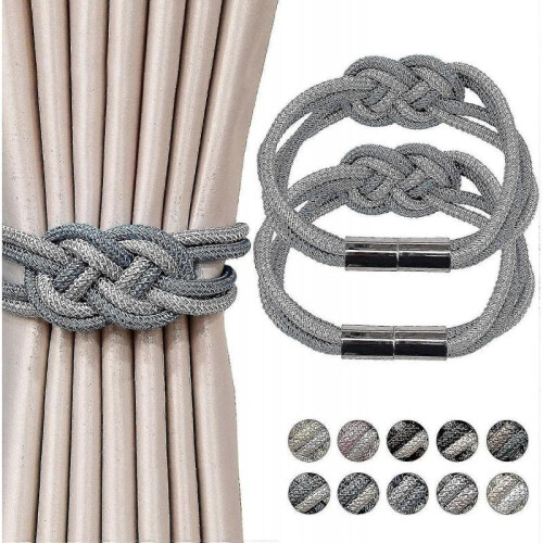 Magnetic Curtain Tiebacks,2pcs Curtain Tie Backs Clips Rope Holder