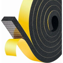 Soft Rubber Seal Strip Gasket Soundproofing Self-Adhesive Tape 25mm x 10mm x 2M for Door Window Air Conditioner Weather Stripping Soundproofing, 1 Rol