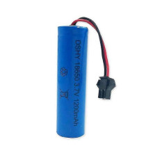 2pcs 18650 Lithium Battery 3.7v Sm-2p Plug 1200mah Children's Electric Toy Battery