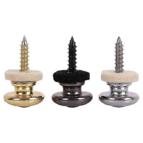 2PCS Copper Guitar Strap Lock Locking Pegs Pins Mushroom Shape End Button for Acoustic Classical El 1