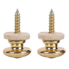 2PCS Copper Guitar Strap Lock Locking Pegs Pins Mushroom Shape End Button for Acoustic Classical El