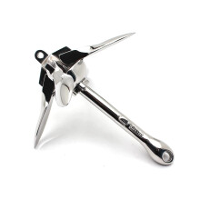 Stainless Steel Foldable Kayak Canoe Anchor 1.5 lb Lightweight Small Watercraft Accessory 0.7 kg