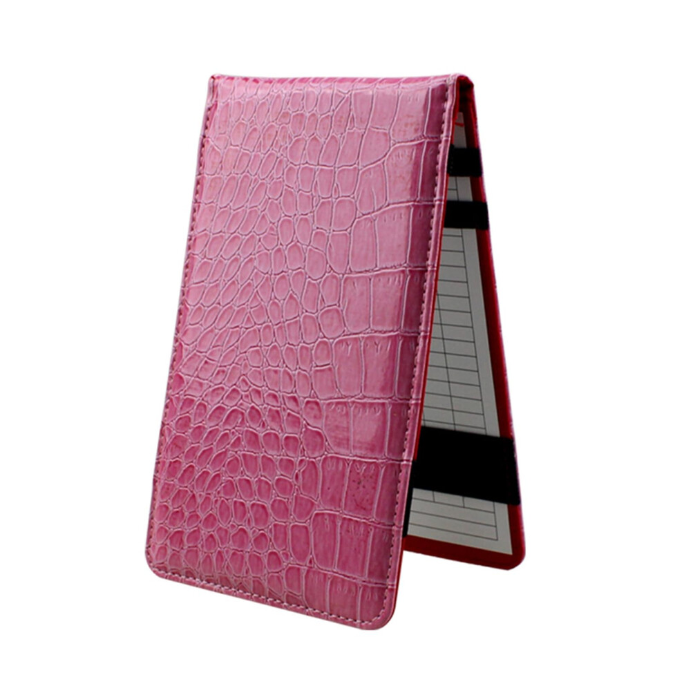 Golf Score Clip Scorecard Holder Pink Leather Scorebook with Notepad for Accurate Golf Recordings-image-OPC-PKB78TQ-NEW