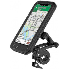Bicycle Phone Holder Waterproof Motorbike Phone Holder Handlebar Bag with Touch Screen 360 Rotation Adjustable Motorcycle