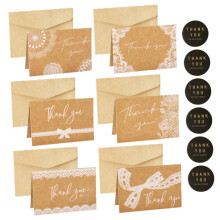 Handmade Greeting Cards - Giant Thank You Cards Set with Paper and Envelope, Assorted Designs, Perfect for All Occasions