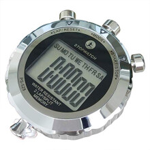 Sports Timer Stopwatch Full Metal Digital Countdown Timer for Outdoor Sports Training, Electroplated Electronic Wrist Watch