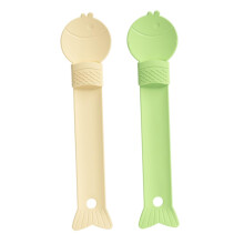 10pcs Cat Treat Dispenser Squeeze Spoon Feeder Fish-Shaped Lickable Pet Feeding Scoop for Wet Food Travel-Friendly Design