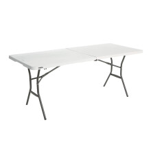 Lifetime 6 Ft 1.83m Essential Foldinhalf Table White Granite