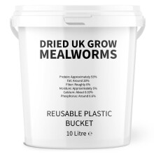 Ukgrow 10L Premium Value Dried Mealworms for Birds in a Reusable