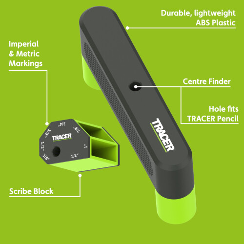 Tracer Marking Guide Set - Centre Finder Scribe Block with Hole That 1