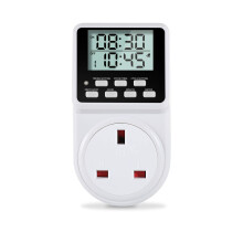Oridget 24 Hour Digital Electric Timer Plug Socket Uk with Countdown
