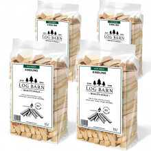 Log Barn Kilndried Kindling Wood for Burner Approx 10kg 4 X 15l Bags