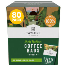 Taylors of Harrogate Roast 4 Rich Italian Ground Coffee Bags 80