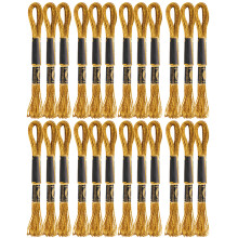 24 Knäuel Glänzendes Gold Kreuzstich Polyester Garn für glänzende Designs