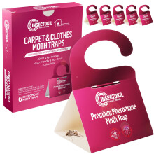 Premium Clothes Moth Traps Pack of 6 Nontoxic Odourless Pheromone for