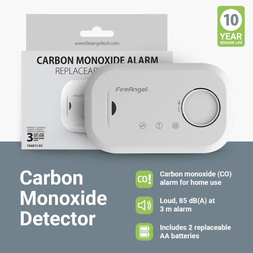 Fireangel Fireangel Carbon Monoxide Alarm and Detector - FA6813 10year Sensor 1